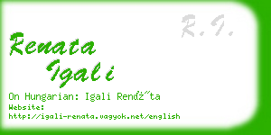 renata igali business card